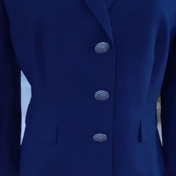 Ann Taylor, LOFT, Nvy Wool Blend 3 Button Blazer Size 6 - Picture 2 of 11